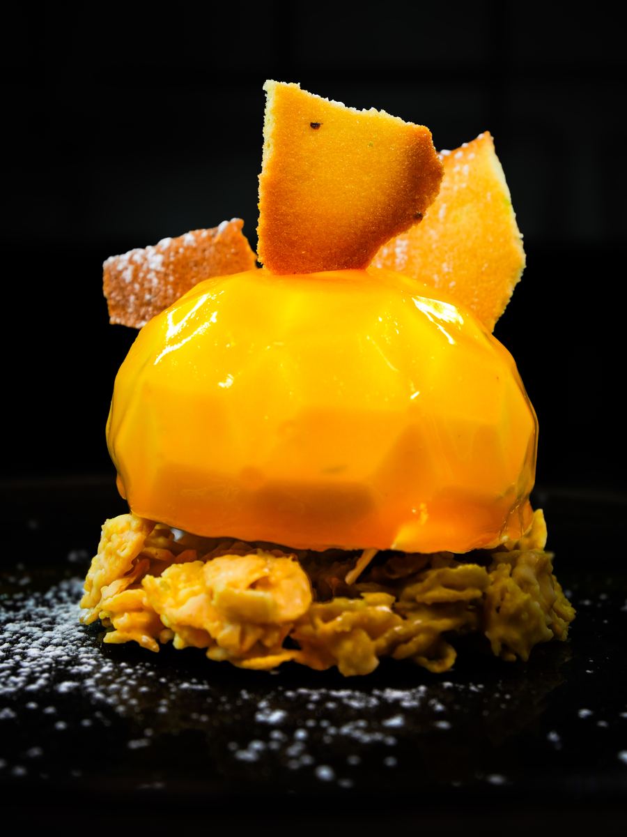 Dessert gastronomique — photographie culinaire Dinan